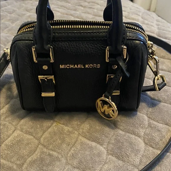 Michael Kors Black Pebbled Leather Mini Bag - Picture 6 of 12